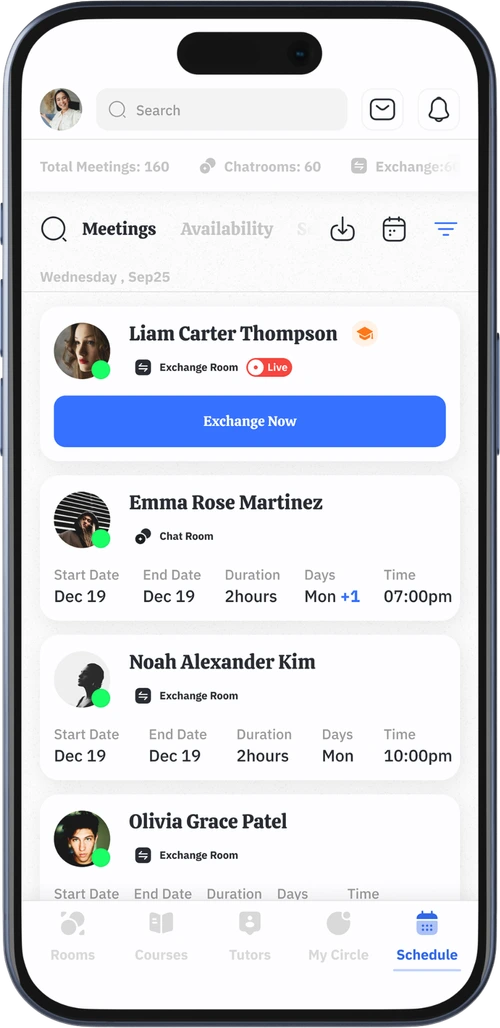 Lingoline language exchange on mobile